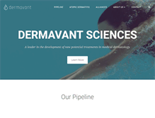 Tablet Screenshot of dermavant.com